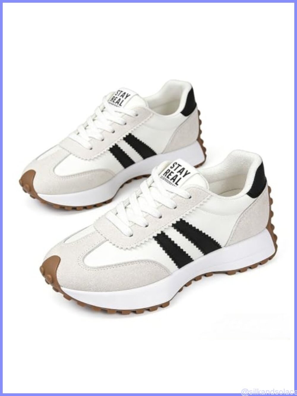 Thick Sole Breathable Fashion Sneakers Women Casual Walking Shoes